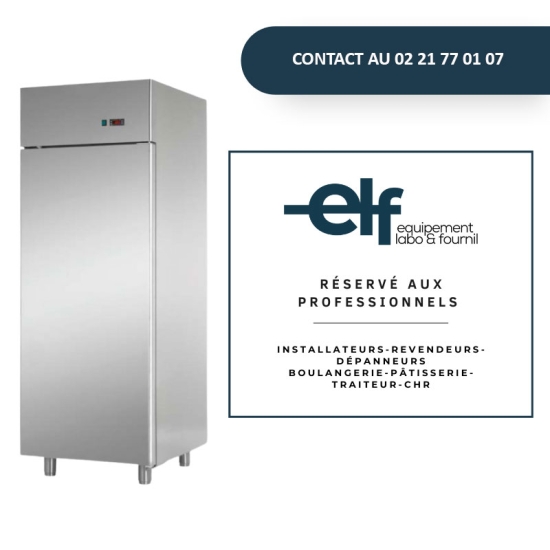 ARMOIRE INOX REFRIGEREE GASTRONORME GN2/1 1 PORTE