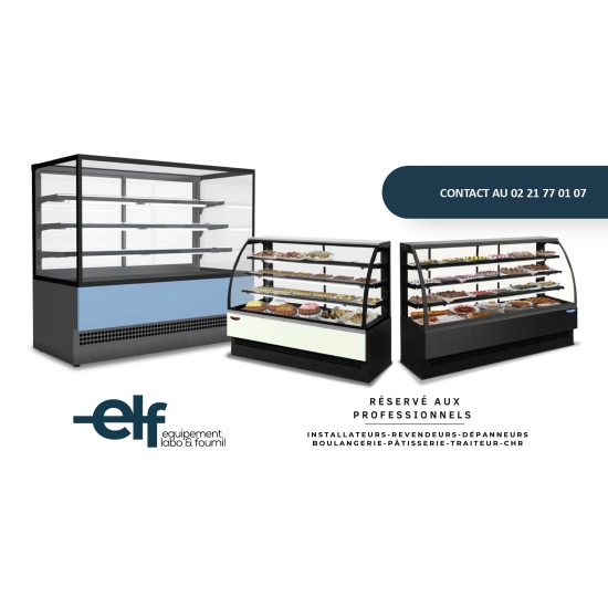 VITRINE PATISSERIE TRAITEUR FROID VENTILE MODELE BROOKLYN longueur 900 mm